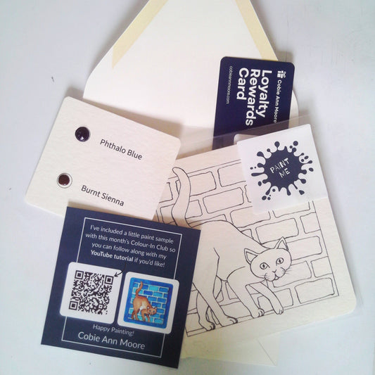 Curious Cat (Colour-In)