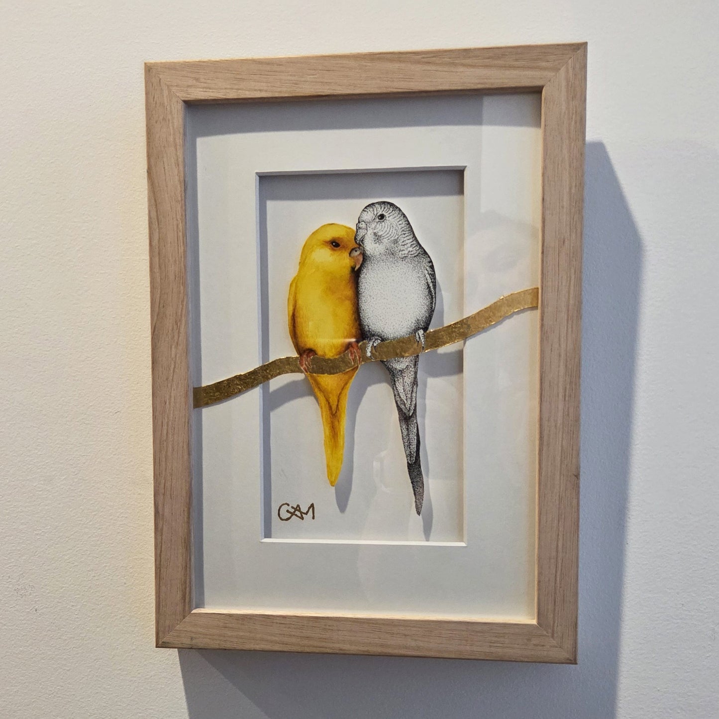 Yellow Budgie (Original Artwork)