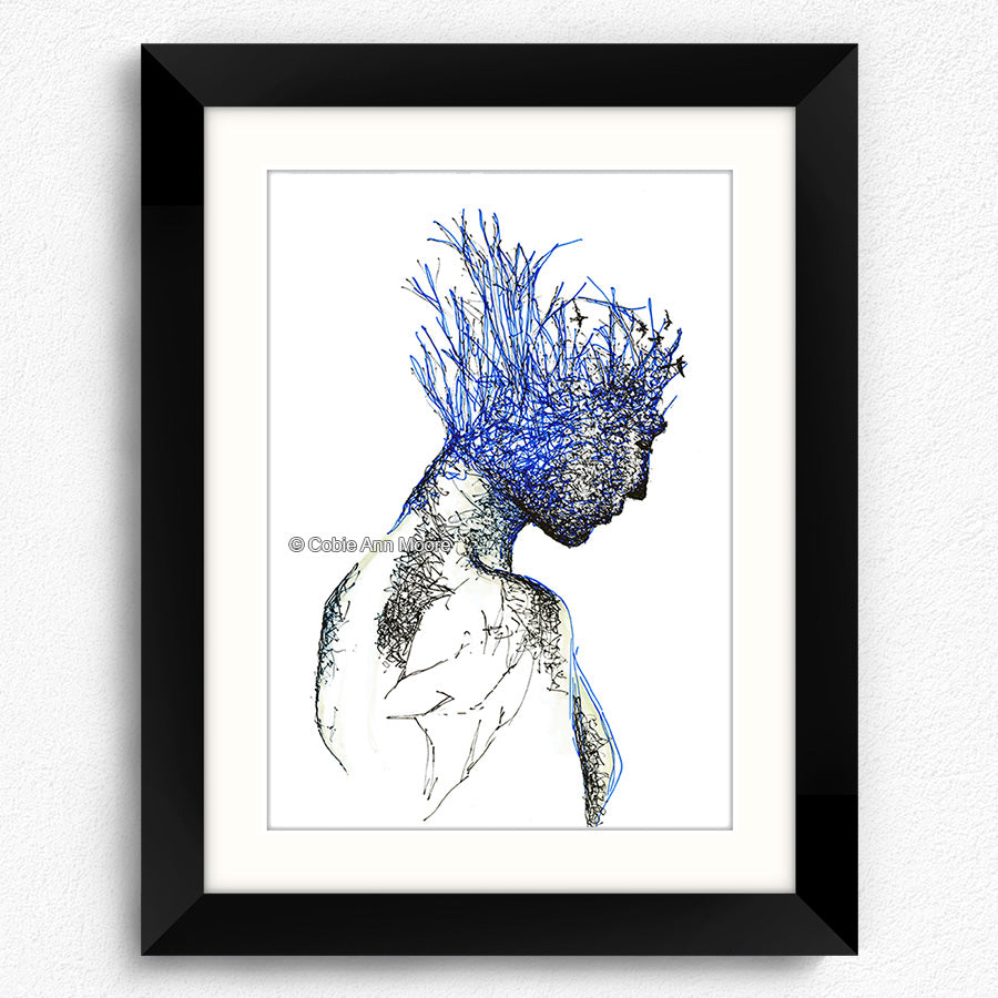 Neuroplasticity print in a A5 black frame