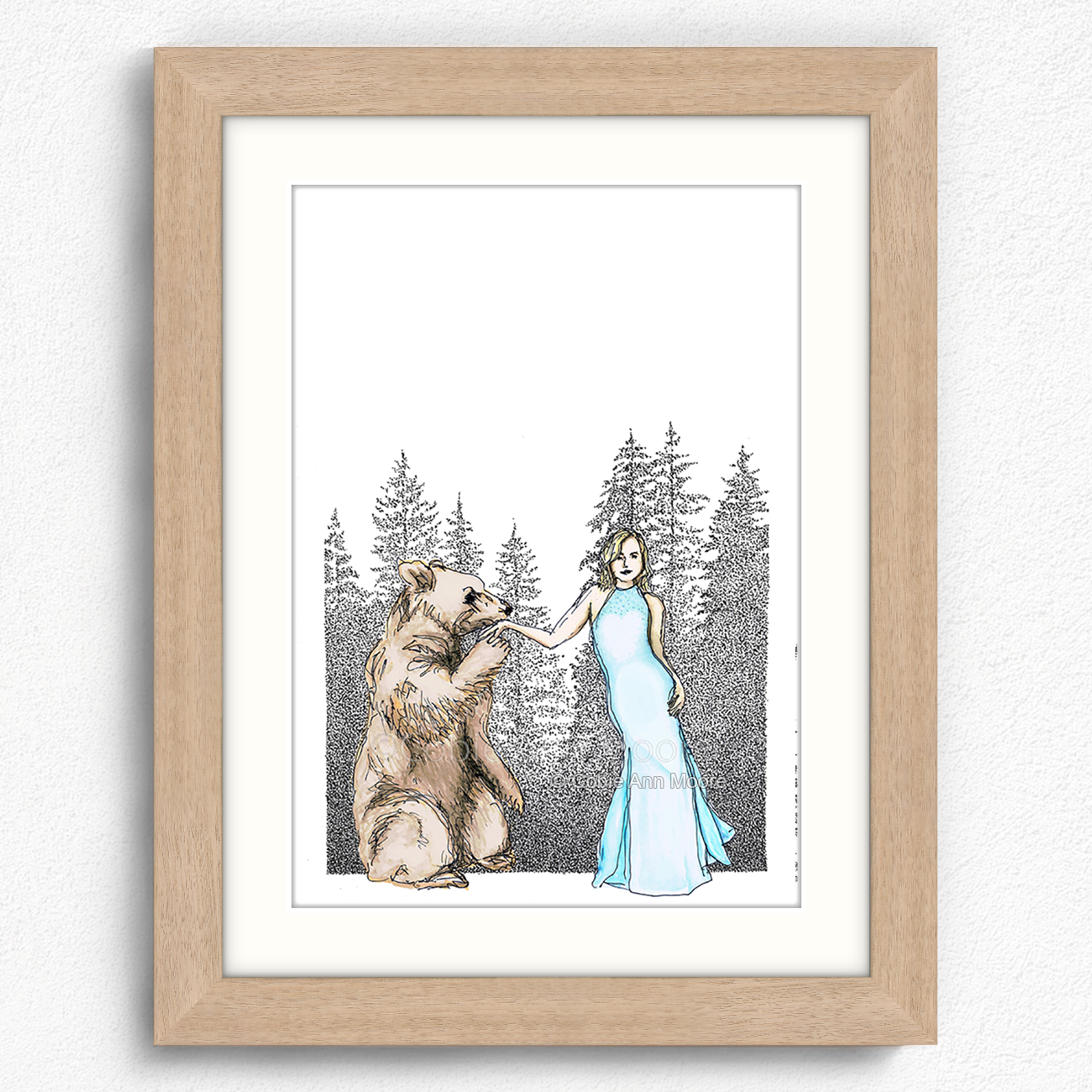 Bare print in a raw oak A5 frame