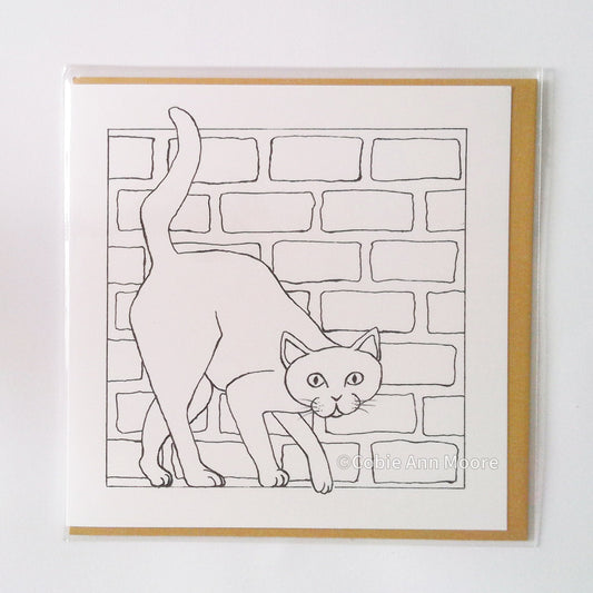 Curious Cat (Colour-In)