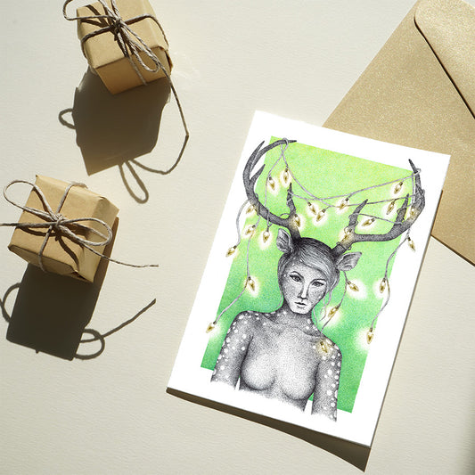 Radiant Reindeer Christmas Card