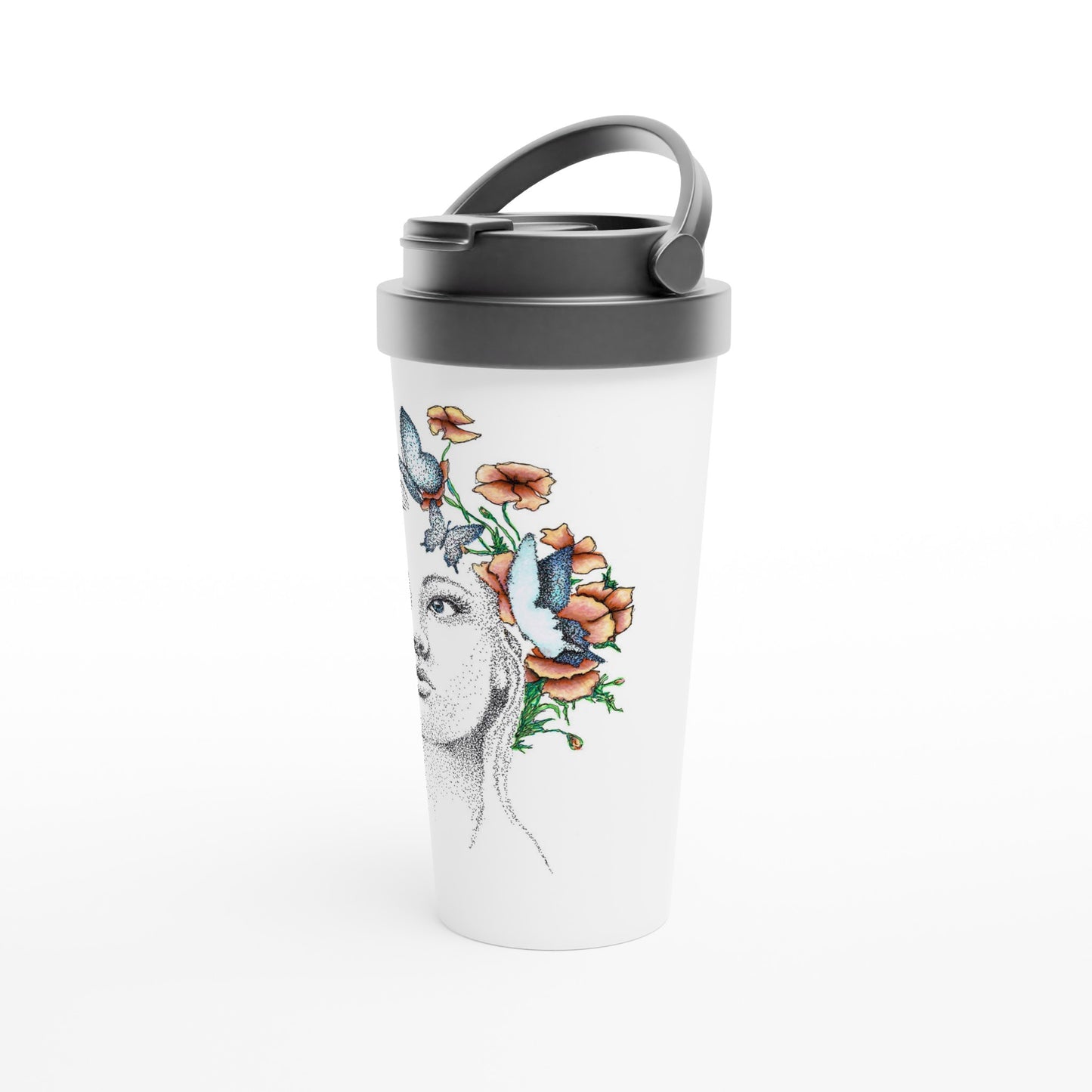 Blue Butterflies Travel Mug