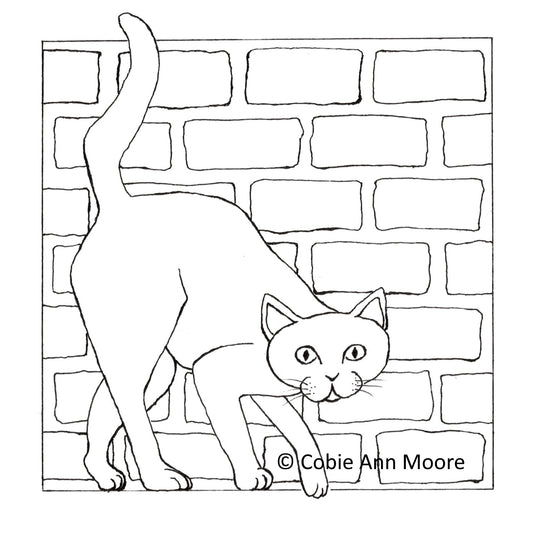 Curious Cat (Colour-In)