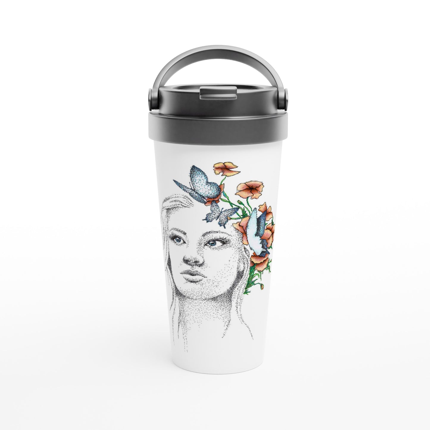 Blue Butterflies Travel Mug