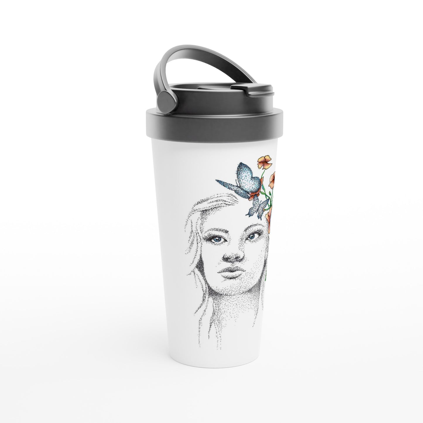 Blue Butterflies Travel Mug