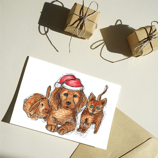 Baby Animals Christmas Card